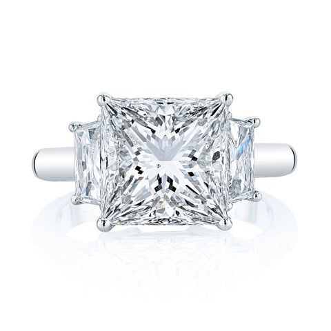 Princess Cut 5.11 ct Platinum Diamond Engagement Ring (Pre-Order)