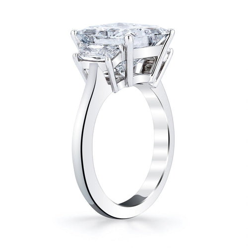 Manfredi Jewels Engagement - Princess Cut 5.11 ct Platinum Diamond Ring (Pre - Order)