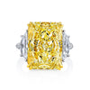 Manfredi Jewels Engagement - Radiant Cut 15.61 ct 18K Yellow Gold & Platinum Diamond Ring (Pre - Order)