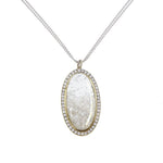 Manfredi Jewels Estate Jewelry - Renee Lewis Diamond Shaker Oval White/Yellow Gold Pendant