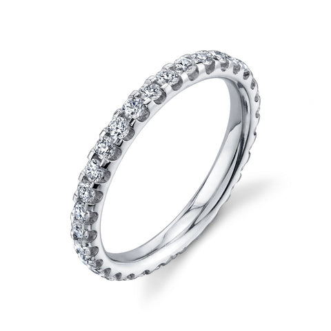 Round Cut 0.95 ct Platinum Diamond Eternity Band Ring