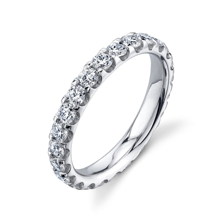 Manfredi Jewels Engagement - Round Cut 2.0ct Platinum Diamond Eternity Band Ring | Manfredi Jewels