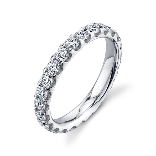 Manfredi Jewels Eternity Bands - Round Cut 3.08ct Platinum Diamond Band Ring