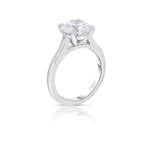 Manfredi Jewels Engagement - Round Cut 3.19 ct Platinum Diamond Engagement Ring | Manfredi Jewels