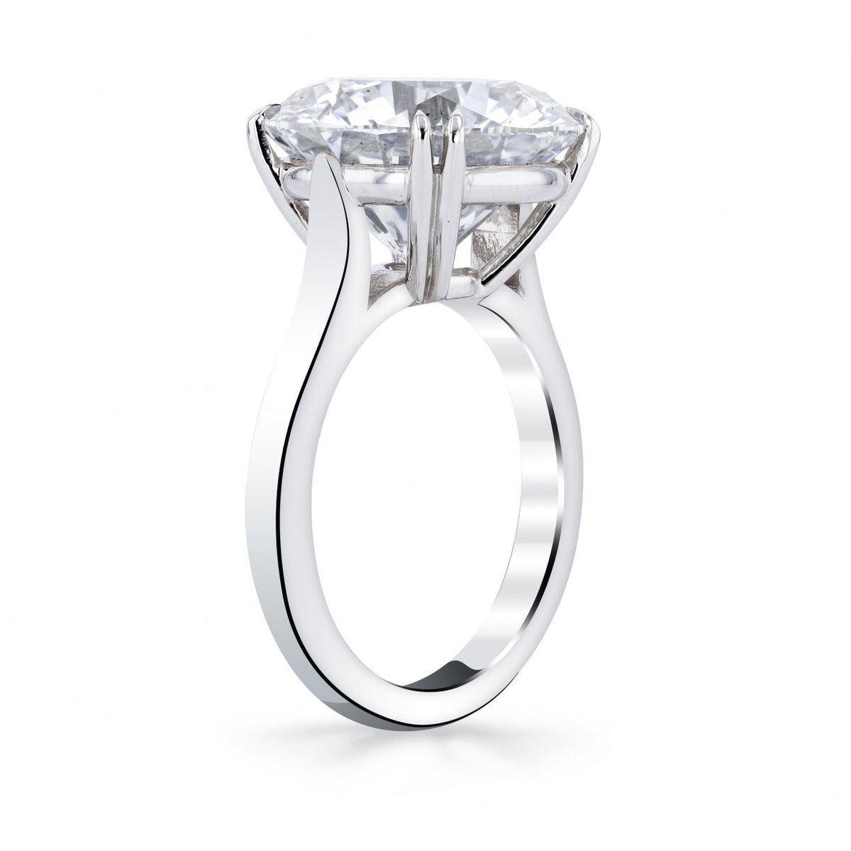 Manfredi Jewels Engagement - Round Cut 10.10 ct Platinum Diamond Engagement Ring (Pre-Order) | Manfredi Jewels