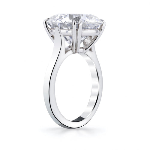 Manfredi Jewels Engagement - Round Cut 10.10 ct Platinum Diamond Ring (Pre - Order)