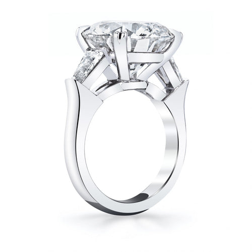 Manfredi Jewels Engagement - Round Cut 11.13 ct Platinum Diamond Ring (Pre - Order)