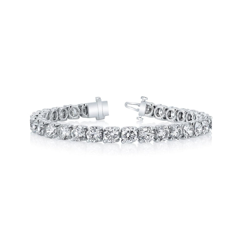 Manfredi Jewels Jewelry - Round Cut Platinum 12.11ct Buttercup Diamond Tennis Bracelet