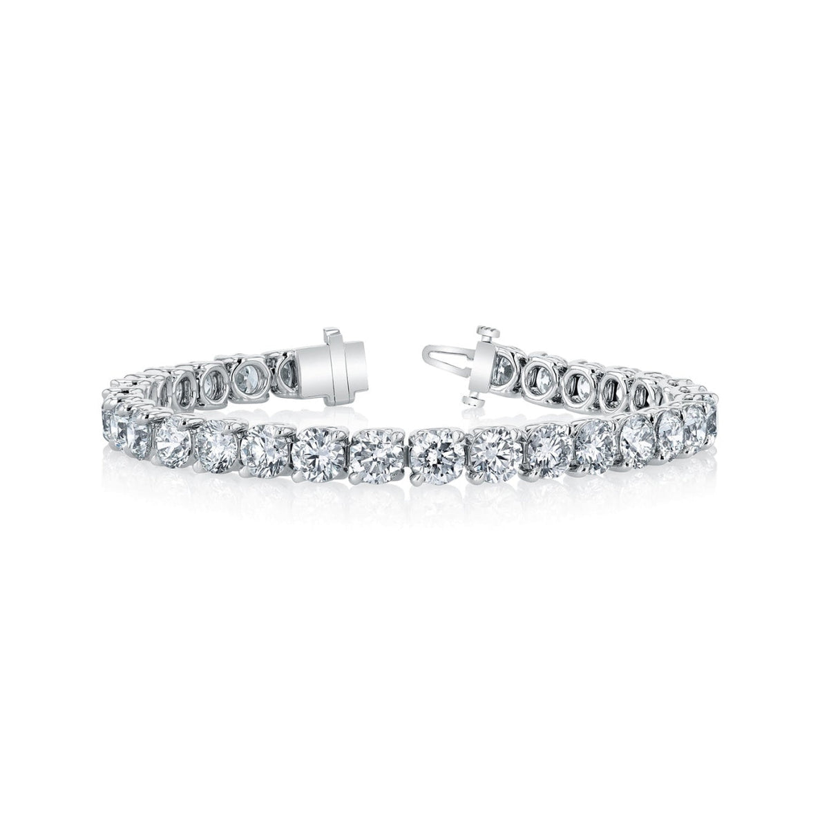 Manfredi Jewels Jewelry - Round Cut 18K White Gold 4.42ct Buttercup Diamond Tennis Bracelet | Manfredi Jewels