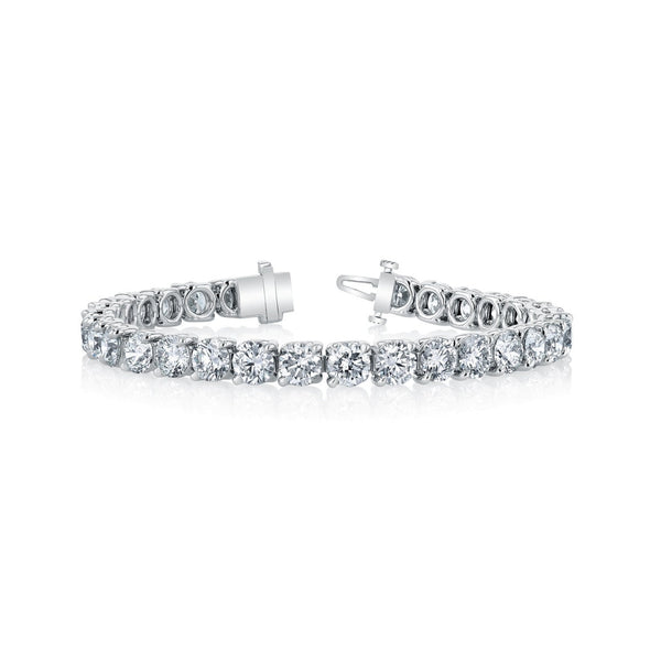 Manfredi Jewels Jewelry - Round Cut 18K White Gold 4.42ct Buttercup Diamond Tennis Bracelet | Manfredi Jewels