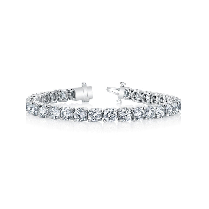 Manfredi Jewels Jewelry - Round Cut 18K White Gold 4.42ct Buttercup Diamond Tennis Bracelet | Manfredi Jewels
