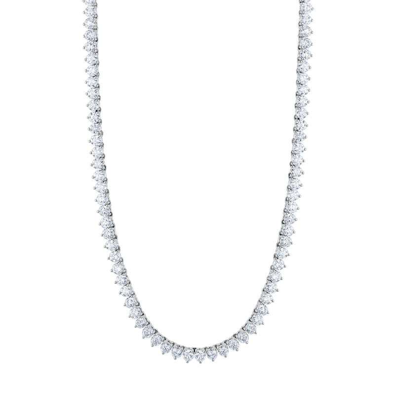 Manfredi Jewels Jewelry - Round Cut Platinum 37.77ct Diamond Tennis Necklace