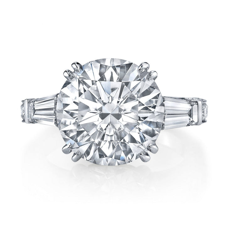 Manfredi Jewels Engagement - Round Cut 7.28 ct Platinum Diamond Engagement Ring (Pre-Order) | Manfredi Jewels