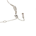 Manfredi Jewels Estate Jewelry - White Gold Pink Mother Of Pearl Drop Diamond Necklace