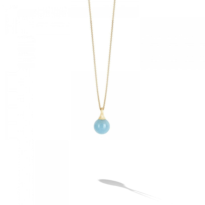 Marco Bicego Jewelry - 18KT YELLOW GOLD AQUA AFRICA BOULE NECKLACE 15 1/4’’ | Manfredi Jewels