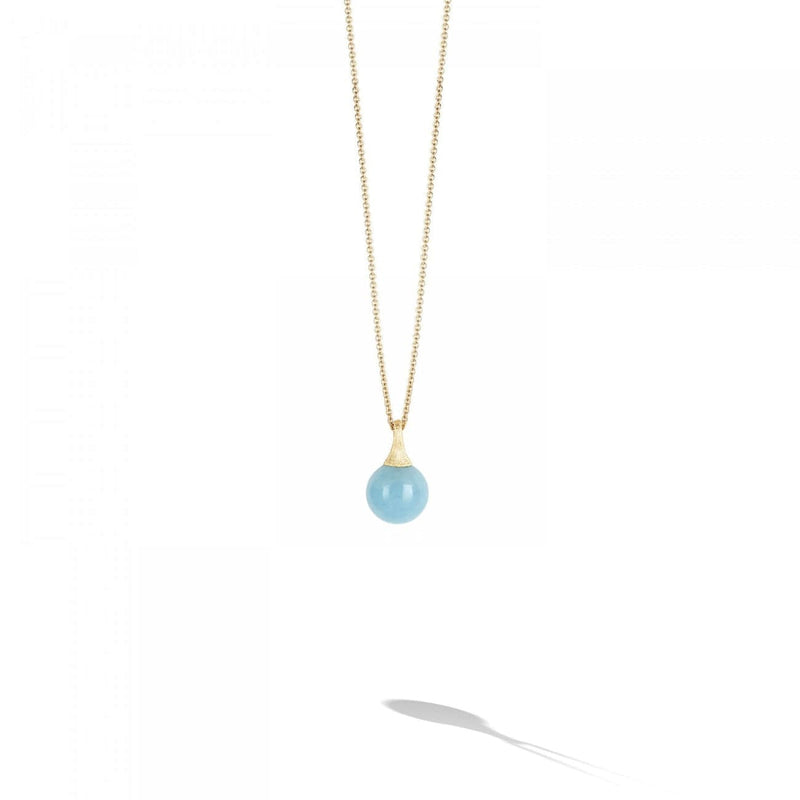 Marco Bicego Jewelry - 18KT YELLOW GOLD AQUA AFRICA BOULE NECKLACE 15 1/4’ | Manfredi Jewels