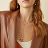 Marco Bicego Jewelry - Africa 18K Yellow Gold Diamond Pave Clast Lariat Necklace | Manfredi Jewels