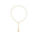 Marco Bicego Jewelry - Africa 18K Yellow Gold Diamond Pave Clast Lariat Necklace | Manfredi Jewels