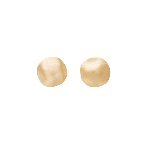 Africa 18K Yellow Gold Large Stud Earrings