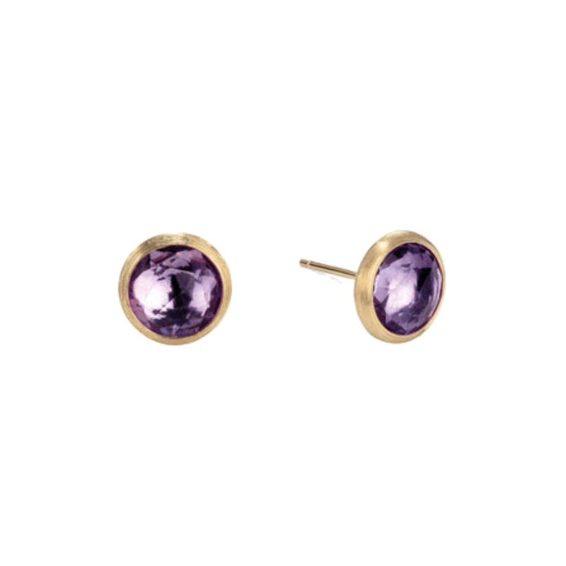 Marco Bicego Jewelry - Jaipur Color 18K Yellow Gold Amethyst Stud Earrings | Manfredi Jewels