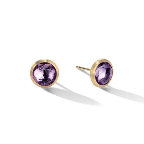 Marco Bicego Jewelry - Jaipur Color 18K Yellow Gold Amethyst Stud Earrings | Manfredi Jewels