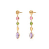 Marco Bicego Jewelry - Jaipur Color 18K Yellow Gold Mixed Gemstone Drop Earrings | Manfredi Jewels