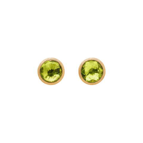 Jaipur Color 18K Yellow Gold Peridot Stud Earrings