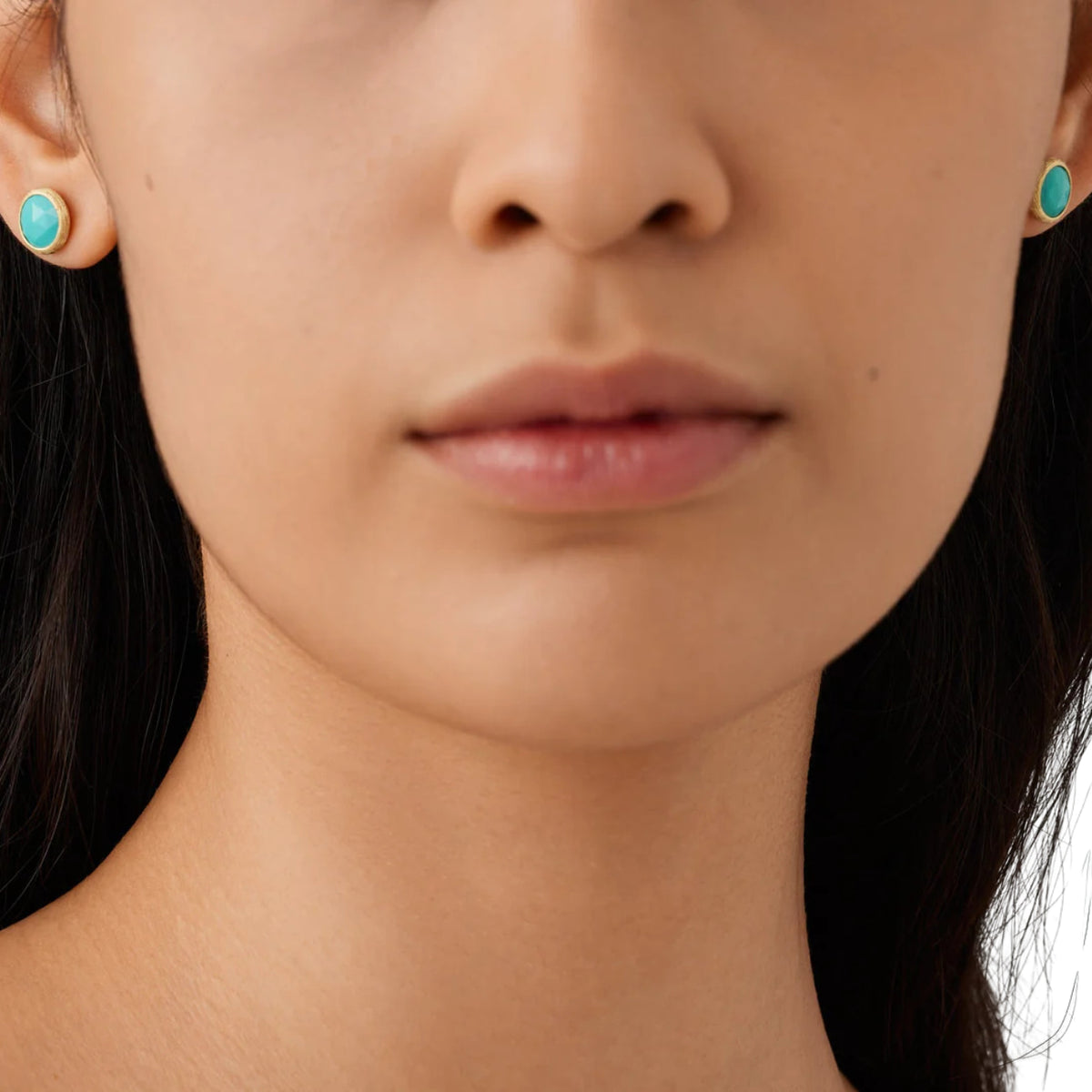 Marco Bicego Jewelry - Jaipur Color 18K Yellow Gold Turquoise Stud Earrings | Manfredi Jewels