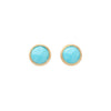 Marco Bicego Jewelry - Jaipur Color 18K Yellow Gold Turquoise Stud Earrings | Manfredi Jewels