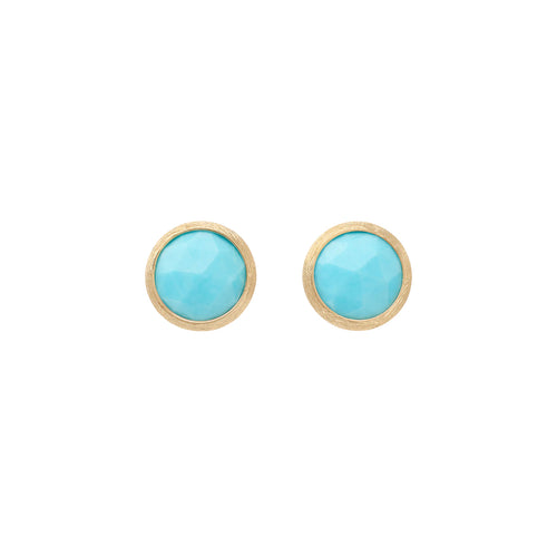 Marco Bicego Jewelry - Jaipur Color 18K Yellow Gold Turquoise Stud Earrings | Manfredi Jewels