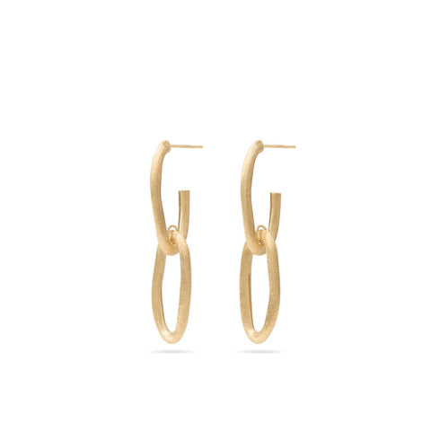 Jaipur 18K Yellow Gold Oval Double Link Earrings