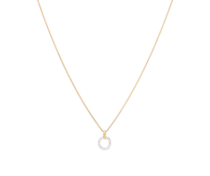 Marco Bicego Jewelry - Jaipur Link 18K Yellow & White Gold Flat - Link Diamond Pendant Necklace | Manfredi Jewels