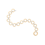 Marco Bicego Jewelry - Jaipur Link 18K Yellow & White Gold Flat - Link Single Row Diamond Bracelet | Manfredi Jewels