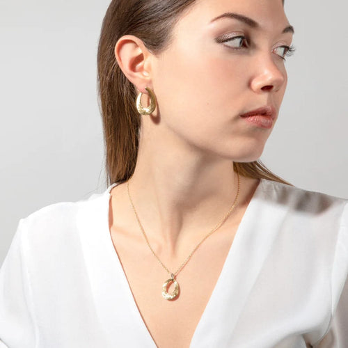 Marco Bicego Jewelry - Lucia 18K Yellow Gold & Diamond Loop Pendant Necklace | Manfredi Jewels