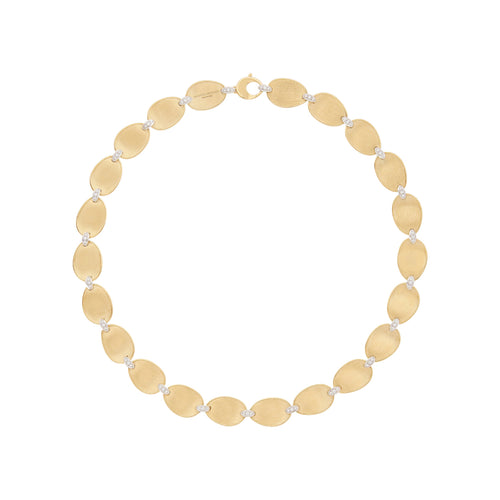 Marco Bicego Jewelry - Lunaria 18K Yellow Gold Collar Necklace with Diamond Accents | Manfredi Jewels