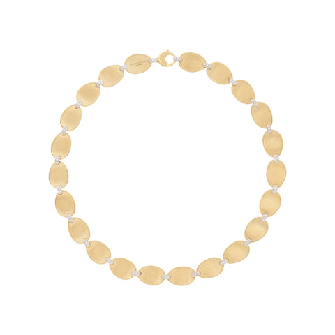 Lunaria 18K Yellow Gold Collar Necklace with Diamond Accents