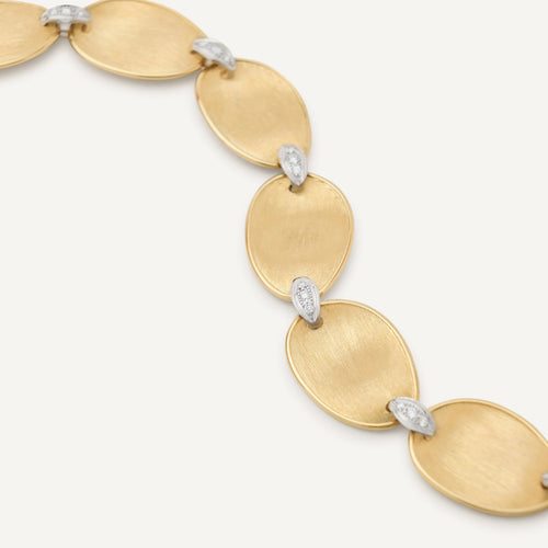 Marco Bicego Jewelry - Lunaria 18K Yellow Gold Collar Necklace with Diamond Accents | Manfredi Jewels