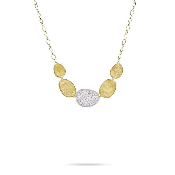 Marco Bicego Jewelry - Lunaria 18K Yellow Gold Diamond Graduated Half Collar Necklace | Manfredi Jewels