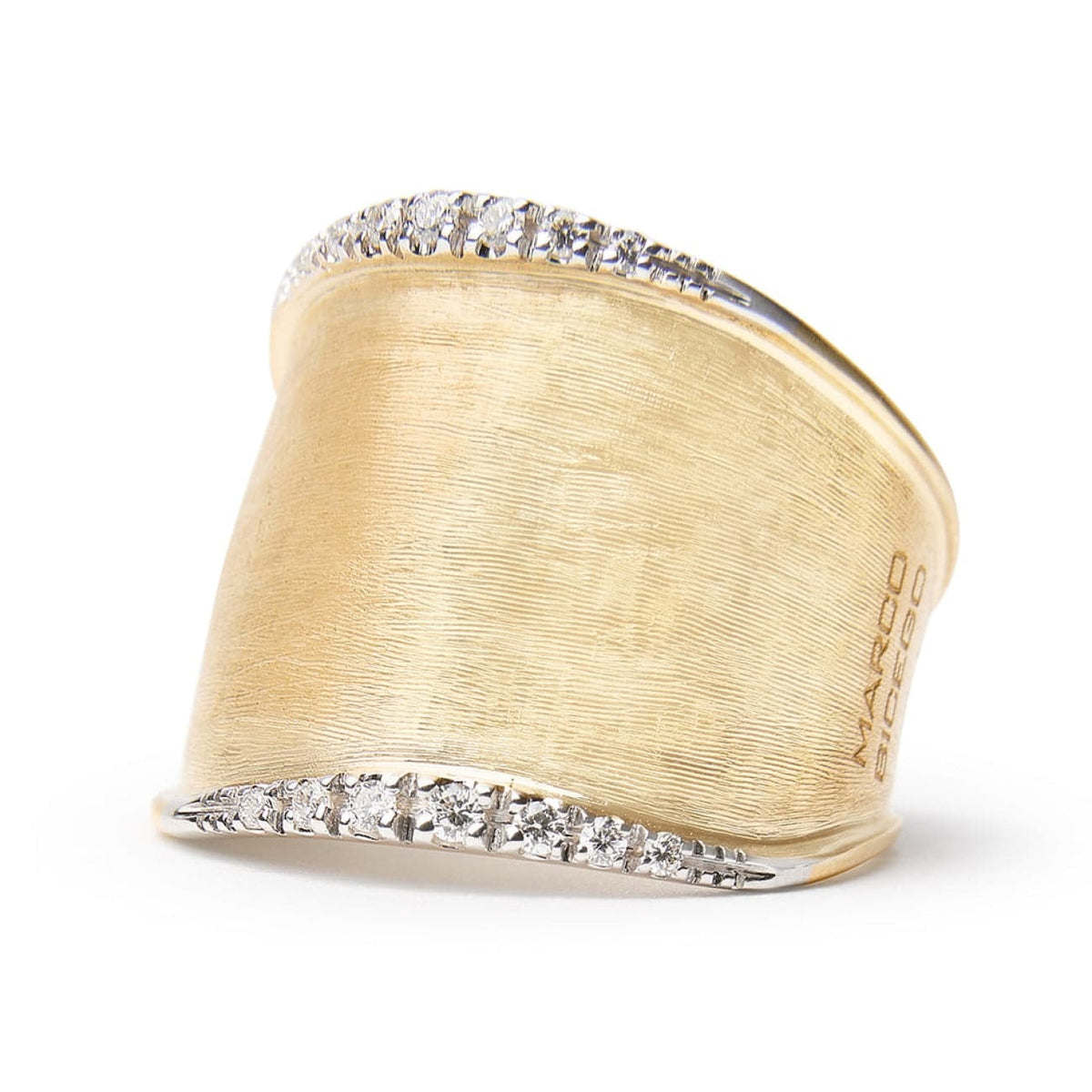 Marco Bicego Jewelry - Lunaria 18K Yellow Gold & Diamond Medium Ring | Manfredi Jewels