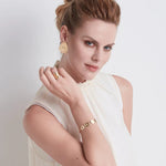 Marco Bicego Jewelry - Lunaria 18K Yellow Gold Graduated Medium Bracelet | Manfredi Jewels