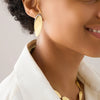 Marco Bicego Jewelry - Lunaria 18K Yellow Gold Medium Statement Stud Earrings with Diamond Pavé | Manfredi Jewels