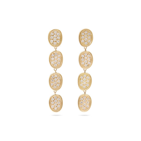 Lunaria 18K Yellow Gold Pavé Link Linear Diamond Drop Earrings