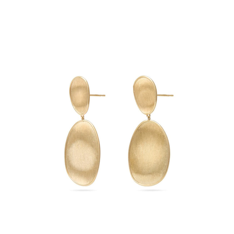 Marco Bicego Jewelry - Lunaria 18K Yellow Gold Small Double Drop Earrings | Manfredi Jewels