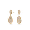 Marco Bicego Jewelry - Lunaria 18K Yellow Gold Small Double Drop Pavé Diamond Earrings | Manfredi Jewels