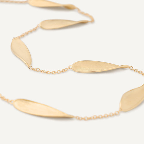 Marco Bicego Jewelry - Lunaria 18K Yellow Gold Station Long Necklace | Manfredi Jewels