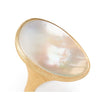 Marco Bicego Jewelry - Lunaria 18K Yellow Gold White Mother of Pearl Large Cocktail Ring | Manfredi Jewels
