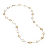 Marco Bicego Jewelry - Lunaria 18K Yellow Gold White Mother of Pearl Long Necklace | Manfredi Jewels