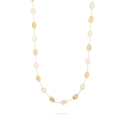 Lunaria 18K Yellow Gold White Mother of Pearl Long Necklace