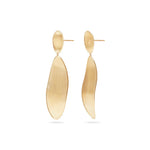 Marco Bicego Jewelry - Lunaria Collection Elongated Double 18K Yellow Gold Drop Earrings | Manfredi Jewels