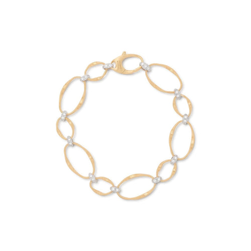 Marco Bicego Jewelry - Marrakech 18K Yellow Gold Flat Link Diamond Bracelet | Manfredi Jewels